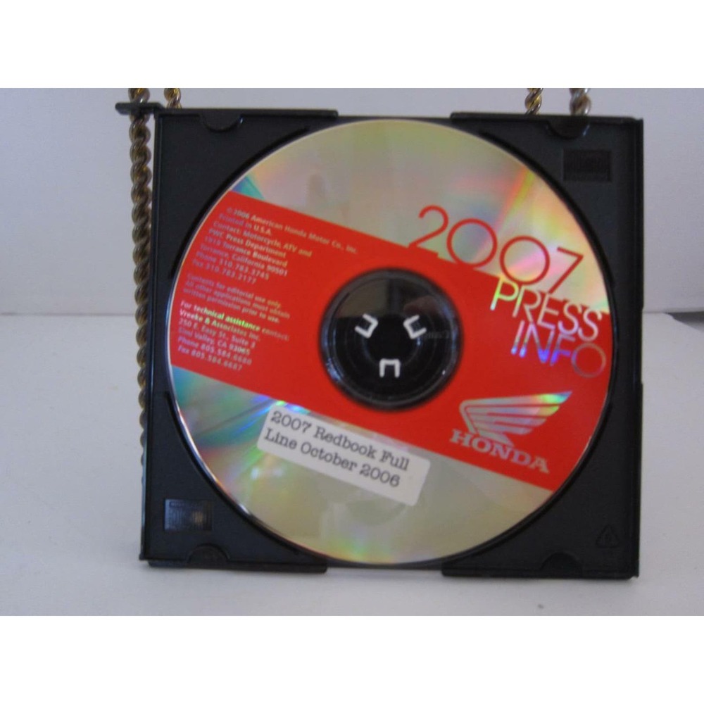 Honda Motors Division Redbook CD for press 2007 Street OFF Road ATV Scooters
